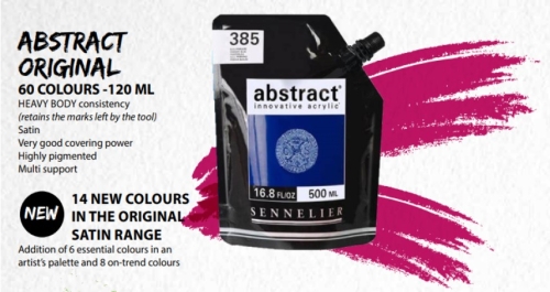 Sennelier Abstract Acrylfarbe, 500 ml in verschiedenen Farben (GP 1L= 36,60€)